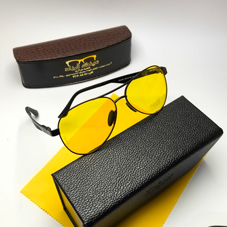 عینک آفتابی مردانه میباخ Maybach مدل 2431501 پلاریزه آلمینیوم + پک هدیه لوازم جانبی کپی