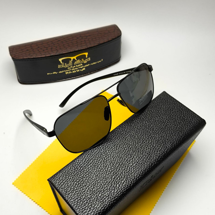 عینک آفتابی مردانه پرادا Prada مدل 2434301 پلاریزه آلمینیوم + پک هدیه لوازم جانبی