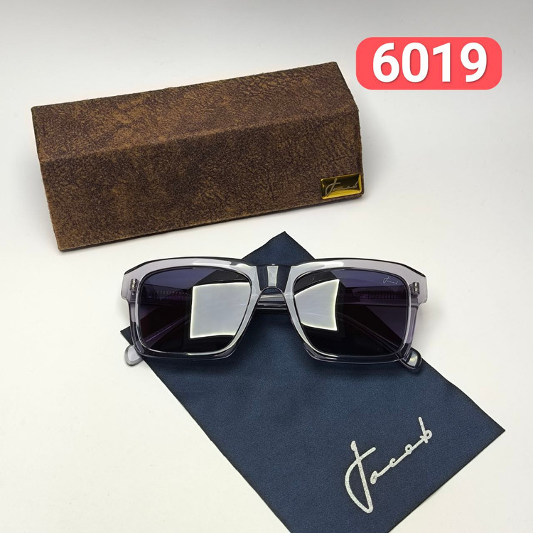 عینک آفتابی جاکوب Jacob مدل 6019 مستر دسته سیم کائوچو اسیتیت پلاریزه به همراه پک کامل اورجینال