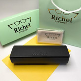 عینک طبی کاور دار ریچل Richel مدل 2247 اورجینال دسته سیم کائوچو پلاریزه اسیتیت به همراه پک هدیه