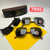عینک آفتابی مردانه ریبن Ray ban مدل ۷۹۹۵ پلاریزه فلزی + پک هدیه لوازم جانبی