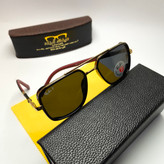 عینک آفتابی مردانه ریبن Ray ban مدل ۷۹۹۵ پلاریزه فلزی + پک هدیه لوازم جانبی