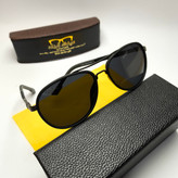 عینک آفتابی مردانه ریبن Ray ban مدل 18165 پلاریزه فلزی + پک لوازم جانبی