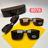 عینک آفتابی مردانه پرسل Persol مدل 8076 پلاریزه کائوچو پایه فلزی + پک هدیه لوازم جانبی