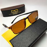 عینک آفتابی مردانه پرسل Persol مدل 8076 پلاریزه کائوچو پایه فلزی + پک هدیه لوازم جانبی