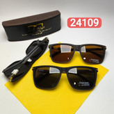 عینک آفتابی مردانه پرسل Persol مدل 24109 پلاریزه کائوچو پایه فلزی + پک هدیه لوازم جانبی
