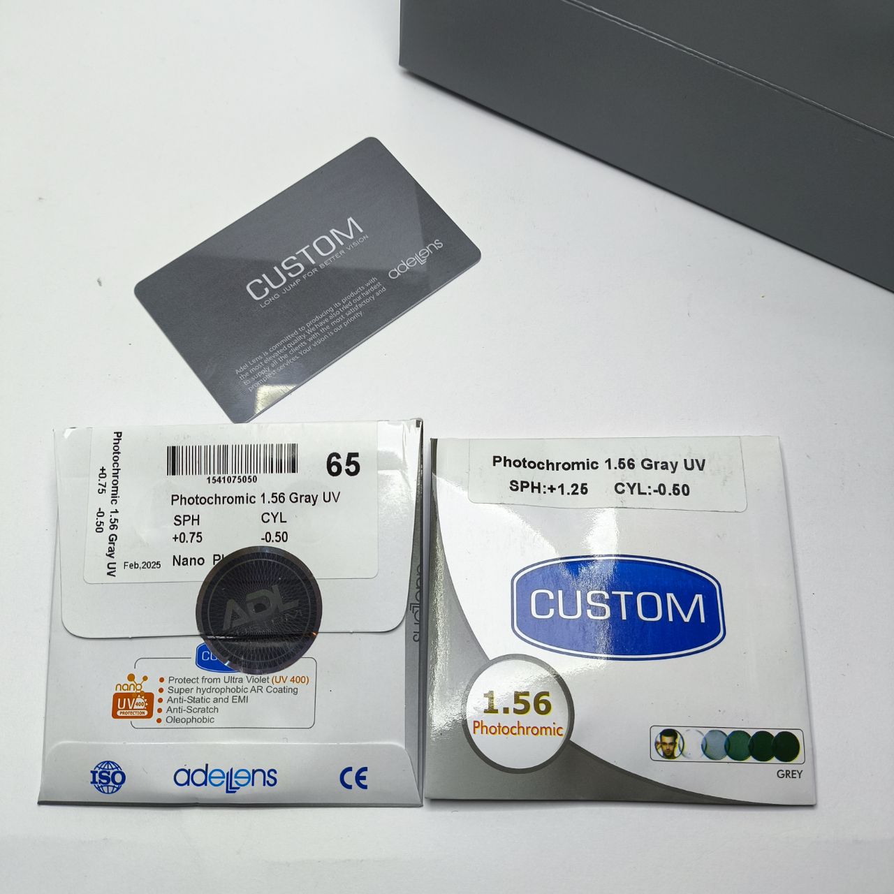 عدسی سفارشی تدریجی فتوکرومیک progressive کاستوم CUSTOM 1.56