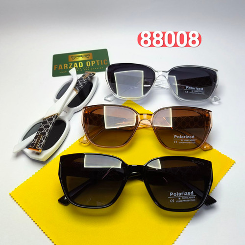 عینک آفتابی زنانه گوچی Gucci مدل 88008 کائوچو پلاریزه + هدیه لوازم جانبی