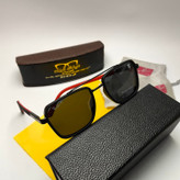 عینک آفتابی ریبن فراری Ray ban Ferrari مدل 805901 پلاریزه فلزی مردانه + پک هدیه لوازم جانبی کیسه و دستمال