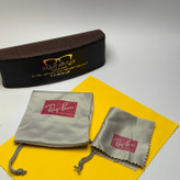 عینک آفتابی ریبن فراری Ray ban Ferrari مدل 805901 پلاریزه فلزی مردانه + پک هدیه لوازم جانبی کیسه و دستمال
