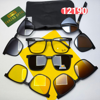 عینک طبی کاور دار ریبن Ray ban مدل 12190 کائوچو TR90 سبک پلاریزه به همراه کیس