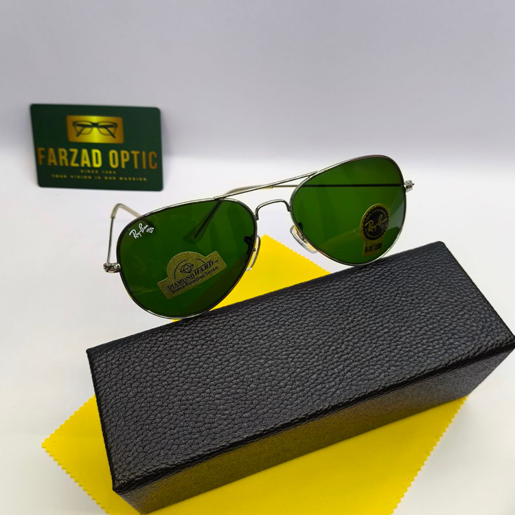عینک آفتابی ریبن Ray ban مدل 3026 خلبانی عدسی شیشه سایز بزرگ