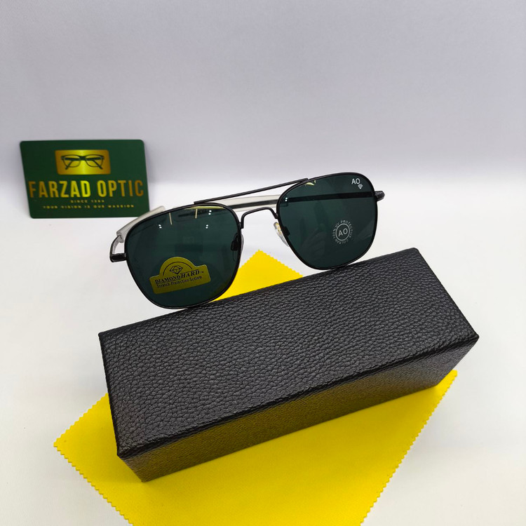 عینک آفتابی AO آمریکن اپتیکال American Optical مدل 52 عدسی شیشه سایز کوچیک