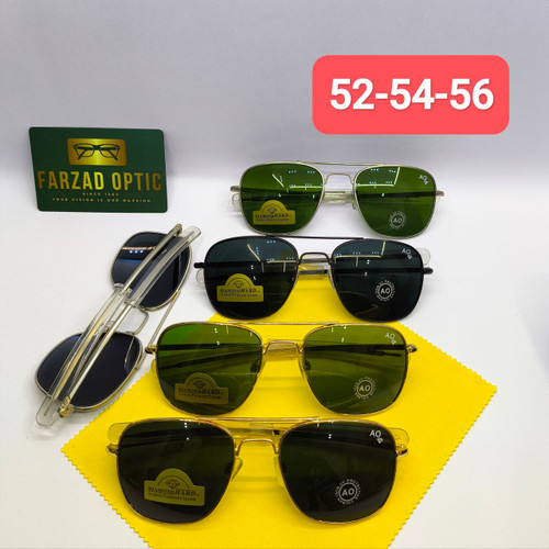 عینک آفتابی AO آمریکن اپتیکال American Optical مدل 56 عدسی شیشه سایز بزرگ