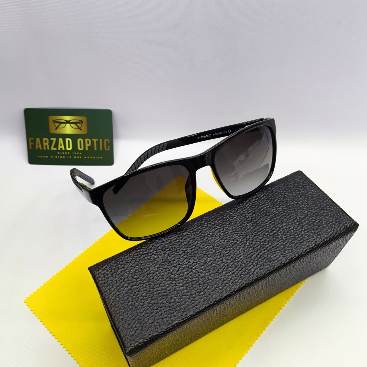عینک آفتابی پورش Porsche Design مدل 8657 | پلاریزه Polarized UV400 | کائوچوTR90