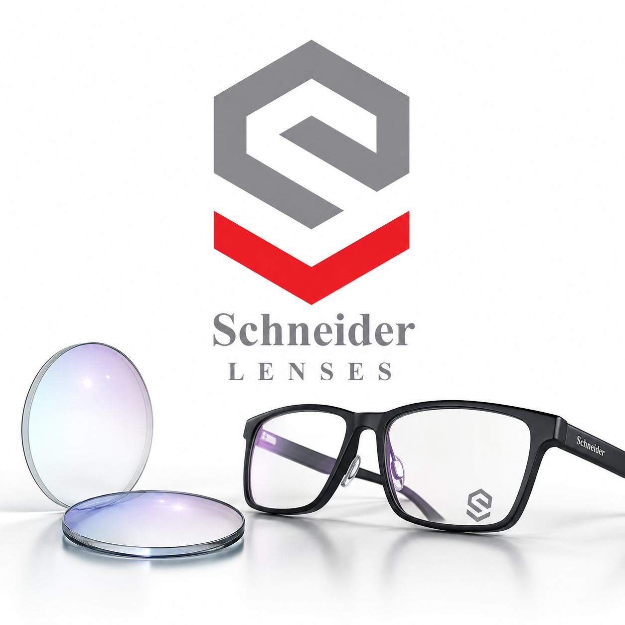عدسی طبی اشنایدر Schneider Lenses با پوشش آنتی‌رفلکس، UV400 و هایدروفوبیک