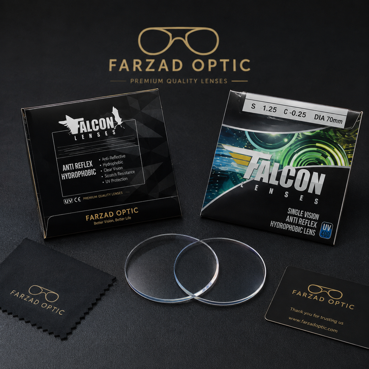 عدسی عینک فتو کرومیت بلوکنترل فالکون FALCON | آنتیرفلکس و هایدروفوبیک