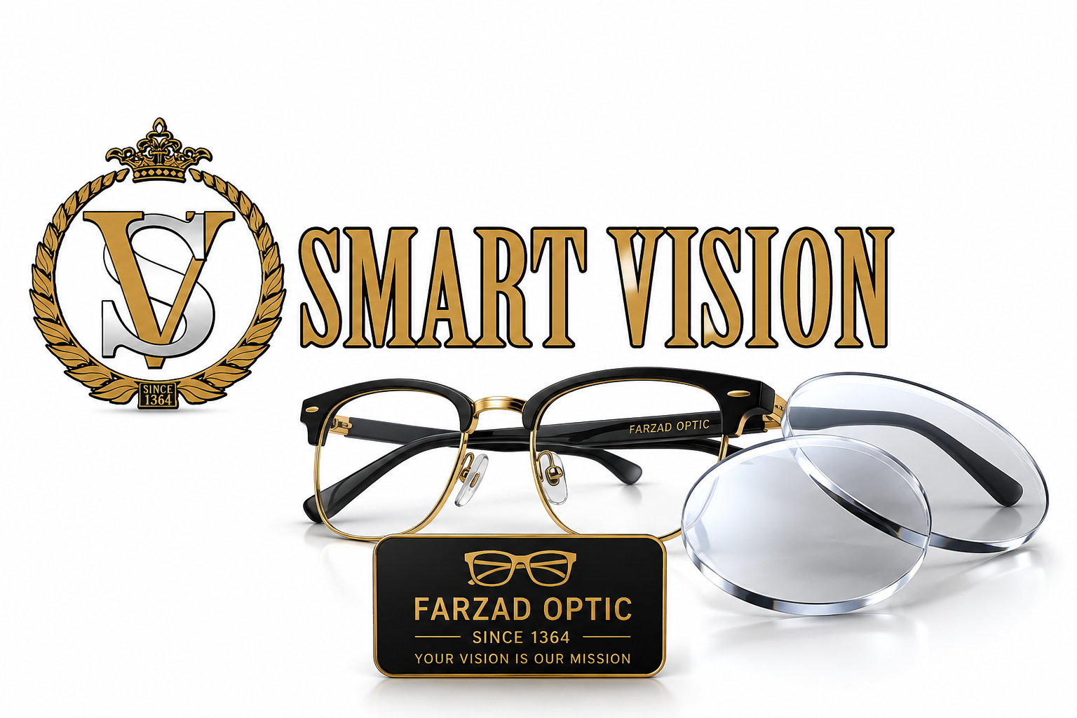 عدسی عینک پلی کربنات ۱.۵۹ اسمارت ویژن Smart vision به همراه پک اورجینال
