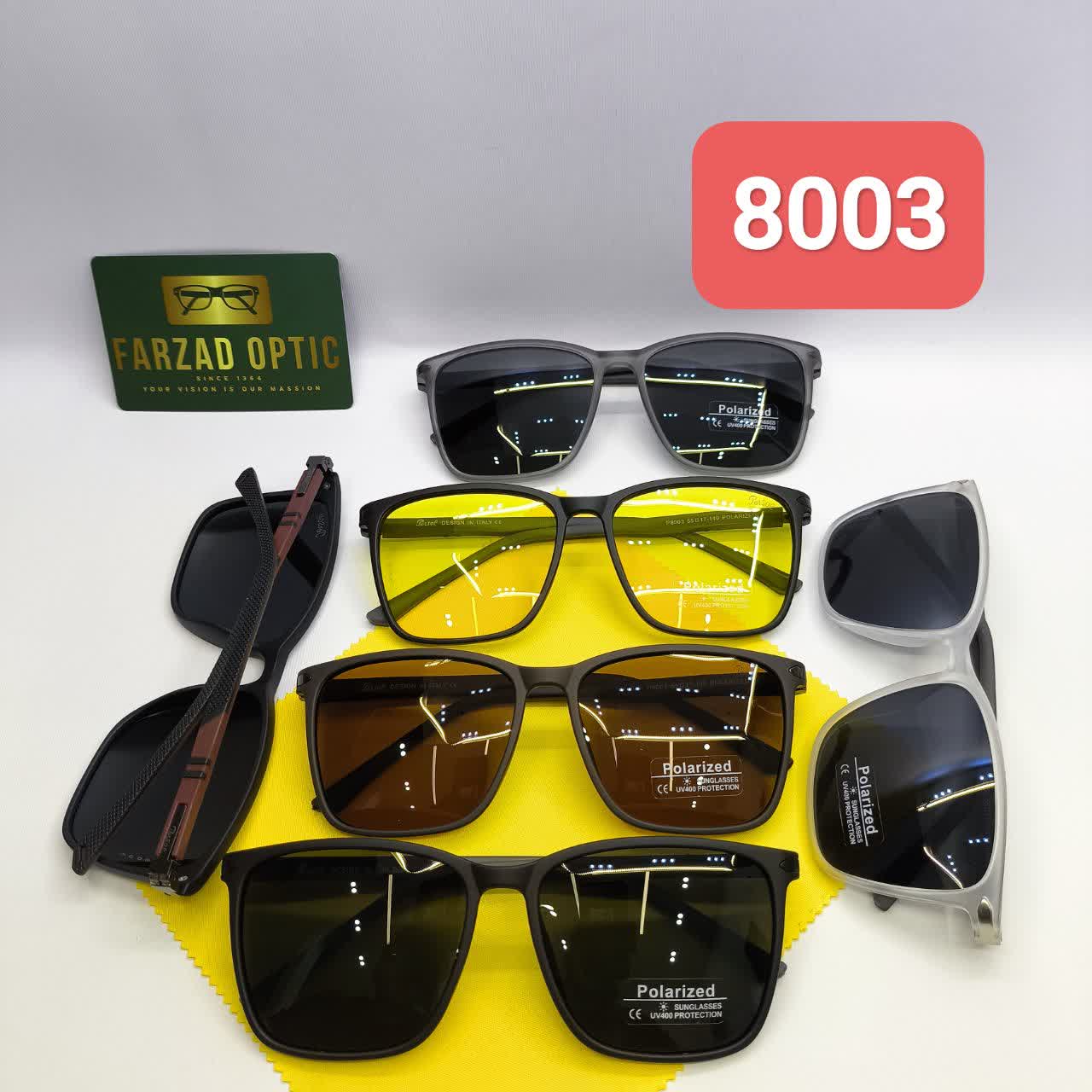 عینک آفتابی پرسل Persol  مدل 8003 کائوچو TR90 پلاریزه uv400 پایه فلزی فنر