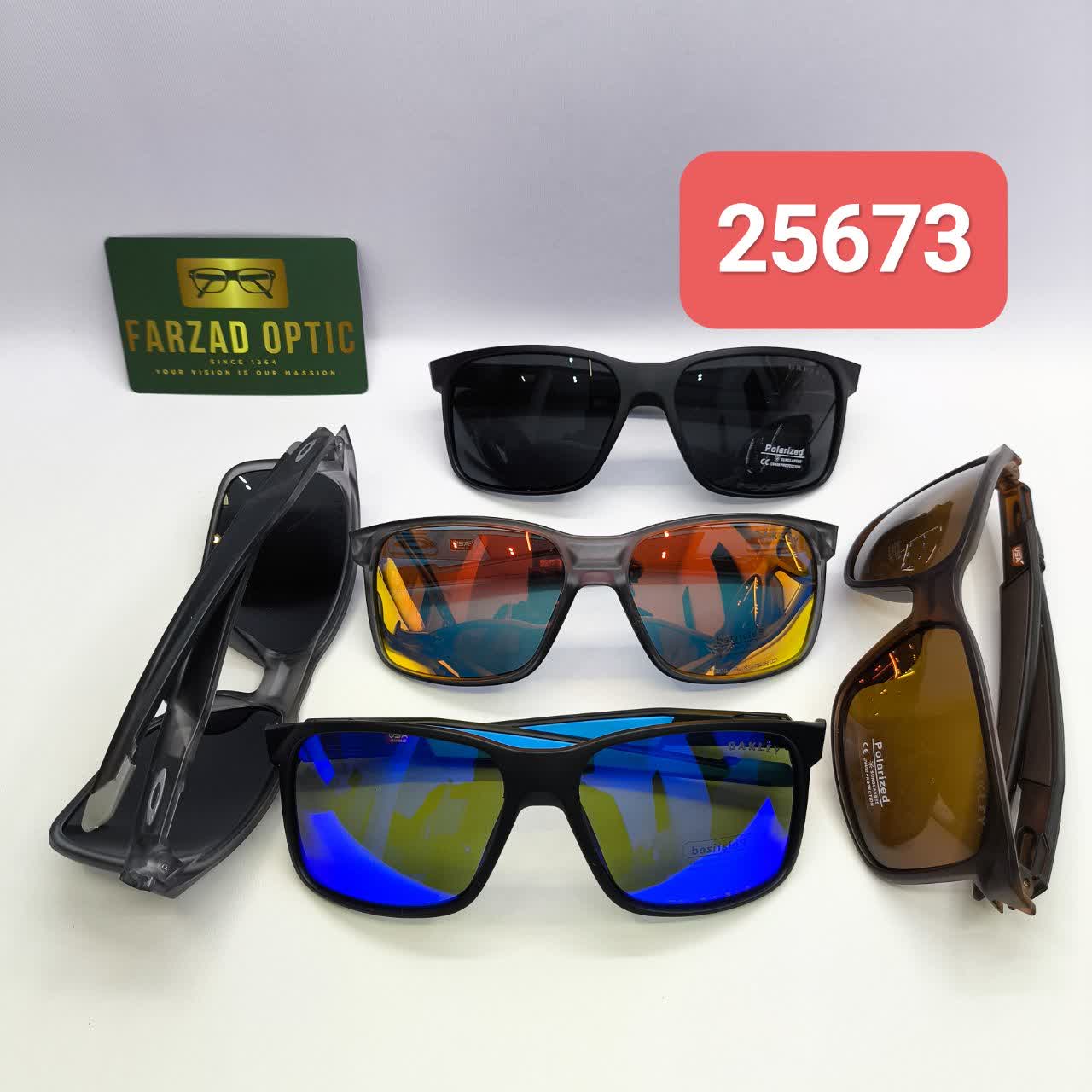 عینک آفتابی اسپرت ورزشی اکلی Oakley مدل 25673 پلاریزه UV400 بیس دار