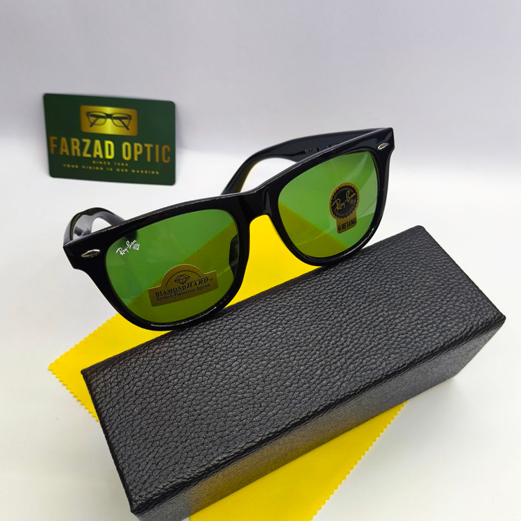 عینک آفتابی ریبن Ray ban مدل ویفری سایز 54 عدسی شیشه دیاموند