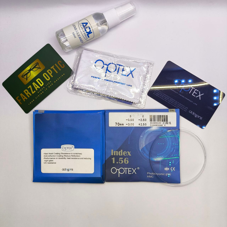 عدسی عینک فتوکرومیک 1.56 اپتکس Optex