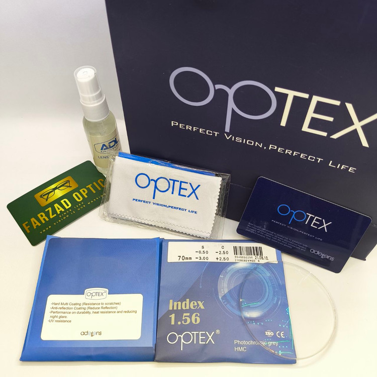 عدسی عینک فتوکرومیک 1.56 اپتکس Optex