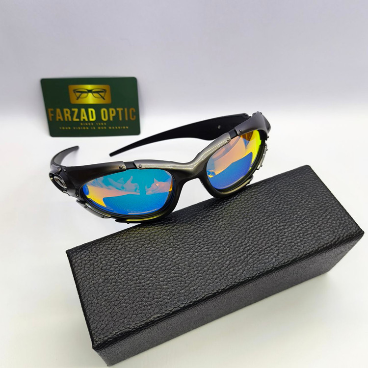 عینک آفتابی اسپرت ورزشی اکلی Oakley مدل Plate بیس دار فلزی کائوچو UV400