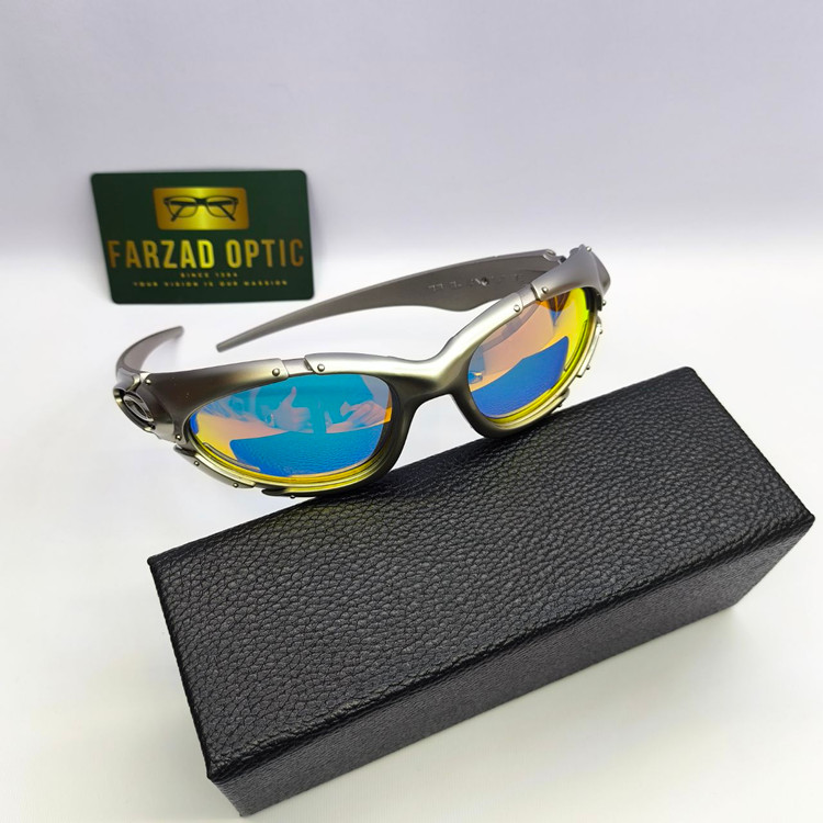 عینک آفتابی اسپرت ورزشی اکلی Oakley مدل Plate بیس دار فلزی کائوچو UV400