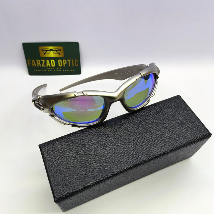عینک آفتابی اسپرت ورزشی اکلی Oakley مدل Plate بیس دار فلزی کائوچو UV400