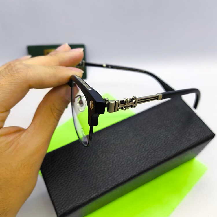 عینک طبی بلوکات کروم هارتز Chrome hearts مدل 9217 کلاب مستر فلز و کائوچو