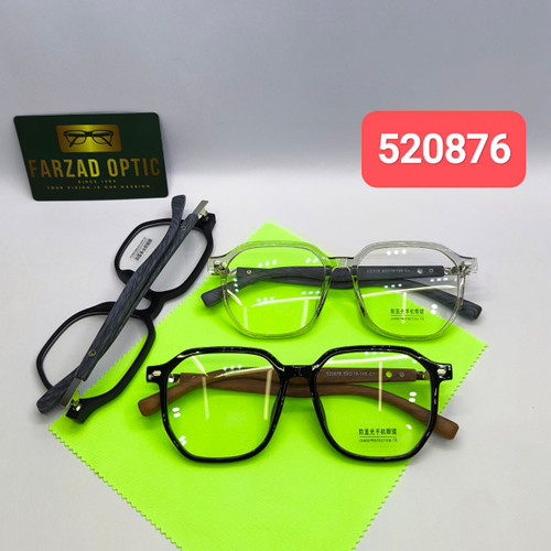 عینک طبی بلوکات مدل 520876 کائوچو دسته طرح چوب