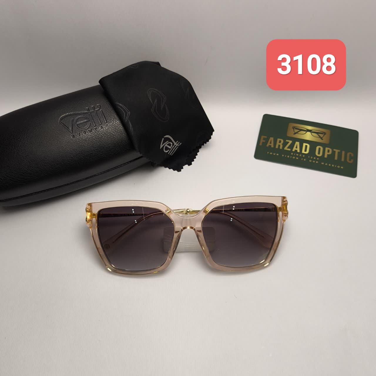 عینک آفتابی وتی Vetti مدل 3108 اورجینال | پلاریزه UV400 فریم کائوچو استات همراه با پک اصلی و ضمانت اصالت