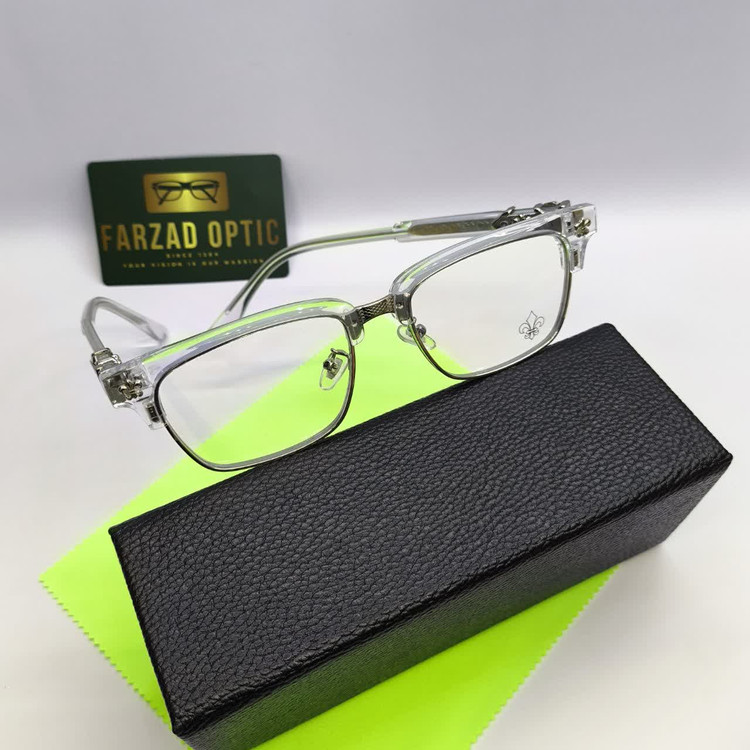عینک طبی بلوکات کروم هارتز Chrome hearts مدل 9217 کلاب مستر فلز و کائوچو